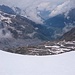 So nah und doch so fern, Blick von der Eiseespitze zur Schaubachhütte