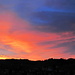 intensives Morgenrot zuhause vor dem Start.