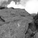 Kletterstelle am Südgrat mit alter Markierung