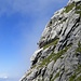Blick zum Westlichen Klettersteig für den Aufstieg