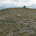 Curvér Pintg da Taspegn - P.2731m. What this arrangement of stones means, I don't know, but someone spent alot of time creating this.