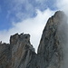 Die von lichten Wolken umspielten Gipfel von Klein Engelhorn und Mittelspitze