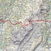 Im Bereich Klettersteig ist die Route begradigt