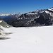 ein erster Blick zu den Berner Alpen mit dem Bietschhorn