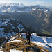 Im Abstieg vom Nünalphorn mit Blick zu den Berner Alpen