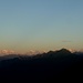 Erste Sonnenstrahlen auf dem Monte Rosa.