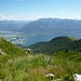 Unterhalb der Cima della Trosa - Blick in die Magadino-Ebene mit vorne Gordola und Tenero