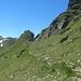 Die Trittspur, welche die Türmchen quert.