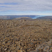 Blick aus dem wüstenhaften Gipfelplateau auf den Fjord (Foto: K.)