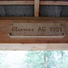 Badtöbelibrücke unterhalb Waldstatt - bescheidene Anschrift für eine solche Zimmermannsleistung