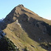 Lütispitz (1987 m) Westflanke, über die der markierte Bergweg auf den Gipfel führt