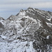 Blick vom Gipfel des Stoss auf das Karstgelände unter dem Säntis. Am linken Bildrand der Grenzchopf (2193 m)