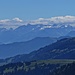 Das Lechquellengebirge und Allgäuer Alpen etwas herangeholt - Zoom auf Biberkopf, Braunarlspitze und Rote Wand.
