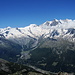 Tiefblicke vom Jegihorn (3206 m) ins Saastal