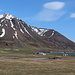 Njarðvík - Blick über einige an der Bucht gelegene Bauernhöfe. 
