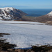 Geldingafjall - Ausblick nahe des Gipfels zur etwa nordöstlich gelegenen Bucht Njarðvík.