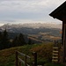Aussicht vom Häuschen Howye auf die Schrattenflue mit den Gipfeln Schibengütsch (2037m) und Hengst (2091,6m).