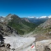 Manibode ist unten. Im Hintergrund stehen Bietschhorn, Nesthorn und Aletschhorn