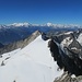 ... und über den Rotstock zur Walliser Prominenz - und Mont Blanc