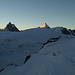 Morgenstimmung am Matterhorn und Dent d'Herens