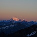 der Mont Blanc hat bereits Sonne
