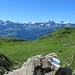 ... mit bereits famosem Ausblick von unserem Rastplatz oberhalb der "Kuhtreppe"