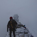 Abstieg am blockigen Gipfelgrat