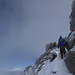 Seilschaft im Abstieg vom Gipfel