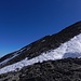 die letzten Meter zum Gipfel. Geröll halt