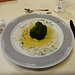 <b>Per cena:<br />Curry von der Hühnerbrust, Basmatireis, Broccoli.</b>