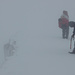 Whiteout auf dem Gletscher auf dem Rückweg