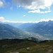 Panorama su Aosta dalla cima