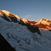 herrlicher Sonnenaufgang über der Bernina-Gruppe
