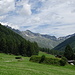 Alta valle Aurina da Casere/Kasern: in fondo la Forcella del Picco/Birnlucke.