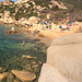 Panoramasicht von der grossen Steininsel am "Spiaggia di Talmone"