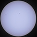 Das nebelfreieste Bild vom Merkurtransit 09.05.2016 / La foto più chiara del transito del Mercurio<br /><br />Links der Merkur, in der Mitte mehrere Sonnenflecken / a sinistra il Mercurio, in mezzo al sole vari macchie solari.