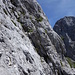 Kletterstelle am SW-Grat kurz unterm Gipfel
