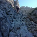 Alpines Gelände beim Abstieg von der Fliswand 