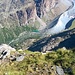 Palon de Resy 2676 mt.Panoramica dalla vetta,in evidenza la lingua morenica e il Lago Blu a Pian Verra.