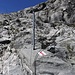 Gesicherter Bergweg hinauf zum Glacier de Pièce.