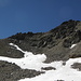 Snowfield below the summit of Piz Murtelet.