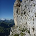 Alpiner Steig an der Tête aux Chamois. 