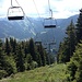 Skianlage oberhalb von Châtel