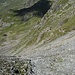 "Riedchopfsattel": Abstieg zur Engi, anfangs steil und schuttig, T3.
