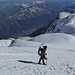 Bereits im Abstieg auf der N-Seite des Mont Blanc
