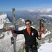 Myself happy on the summit! Bietschhorn to the left.<br />