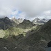 Hochschober in Wolken, Kleinschober, weiter rechts der auffallende Glödis ("Matterhorn der Schobergruppe")