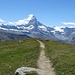 der Weg führt direkt zum Matterhorn