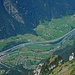 das Reusstal mit der Gotthard-Autobahn