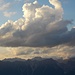 Die Wolken überm Karwendel werden langsam wuchtiger